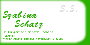 szabina schatz business card